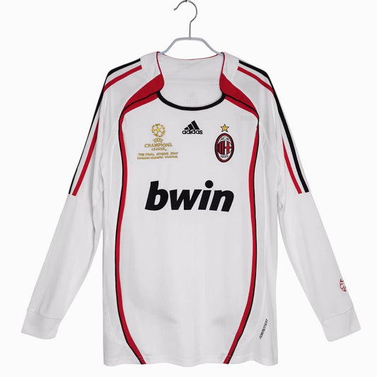 AC Milan 2006-07 Maillot Rétro Extérieur Blanc Manches Longues
