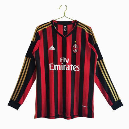 AC Milan 2013-14 Maillot Rétro Domicile Manches Longues
