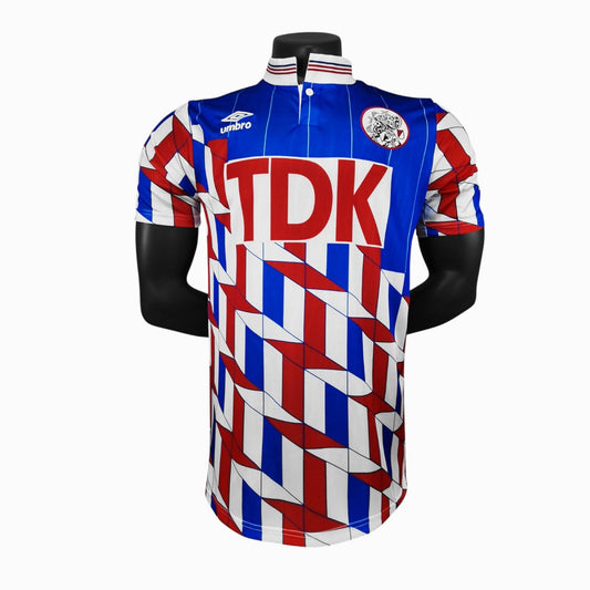 Ajax 1990 Maillot Rétro Bleu Blanc