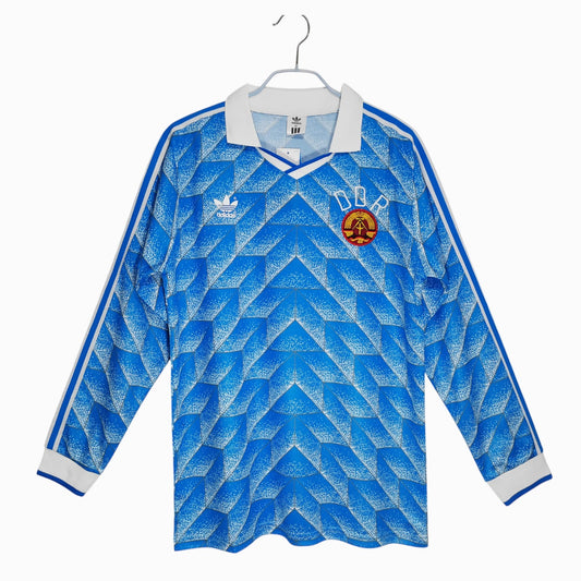 Allemagne 1988 Maillot Rétro Bleu Manches Longues
