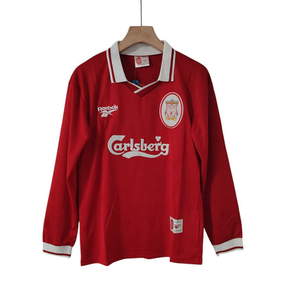 Liverpool 1996-1997 Maillot Rétro Domicile Manches Longues