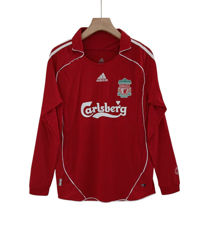 Liverpool 2006-2007 Maillot Rétro Domicile Manches Longues