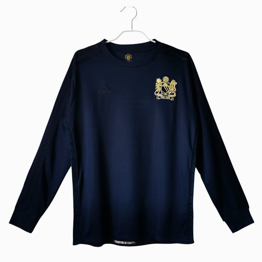 Manchester United 1968 Maillot Rétro Bleu Royal Manches Longues