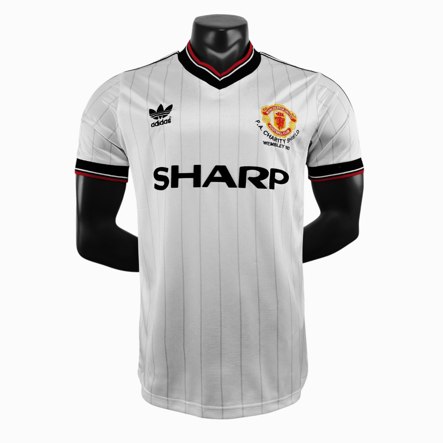 Manchester United 1983 Maillot Rétro Blanc