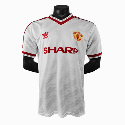 Manchester United 1986 Maillot Rétro Blanc