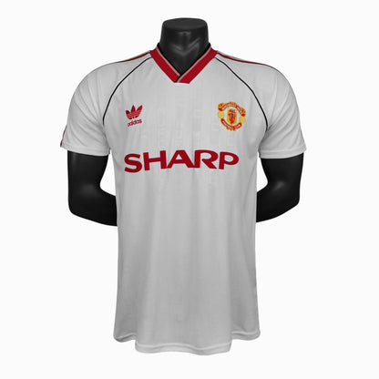 Manchester United 1988 Maillot Rétro Blanc
