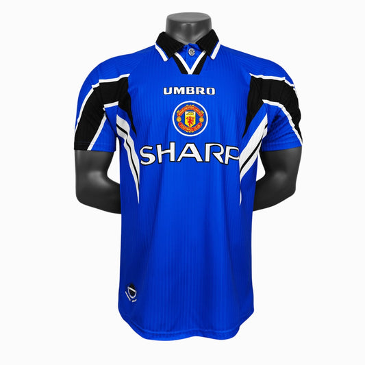 Manchester United 1996-98 Maillot Rétro Bleu