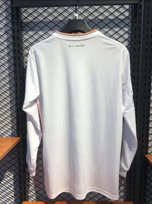 Real Madrid 2013-14 Maillot Rétro Domicile Manches Longues