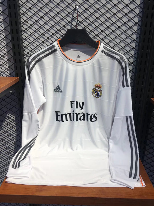 Real Madrid 2013-14 Maillot Rétro Domicile Manches Longues