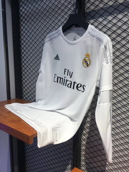 Real Madrid 2015-16 Maillot Rétro Domicile Manches Longues