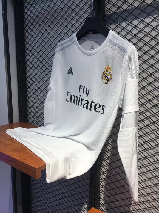 Real Madrid 2015-16 Maillot Rétro Domicile Manches Longues